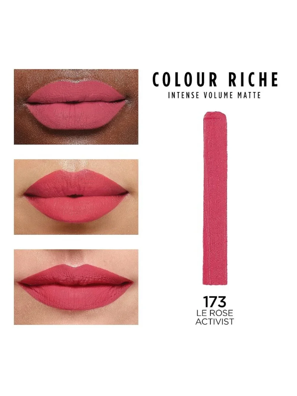 L'Oréal Paris Le Rose Activist Riche Intense Volume Matte Longwear Lipstick